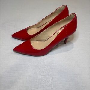 Red Patent Leather Heels - Size 10/EU 40